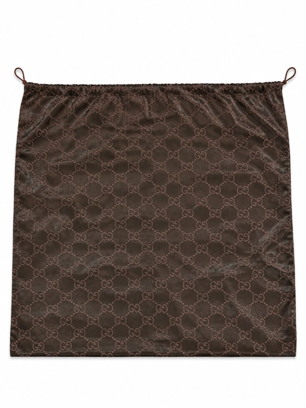 Gucci GG Monogram Brown Drawstring Dust Bag Storage Cover 20" x 19"